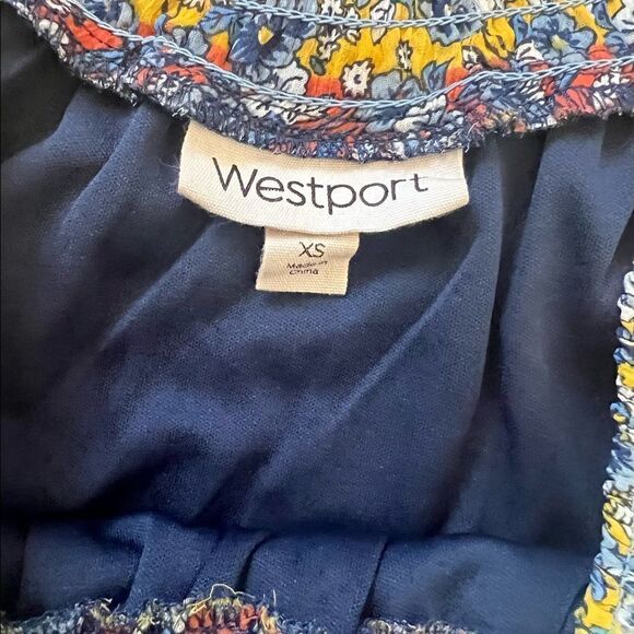 WESTPORT Floral Off The Shoulder Boho Flair Sleeve Flowy Top XS - Picture 8 of 9
